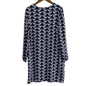 H&M Cat Novelty Print Pop Art Mini Shift Dress Black & White Keyhole Back Sz 6